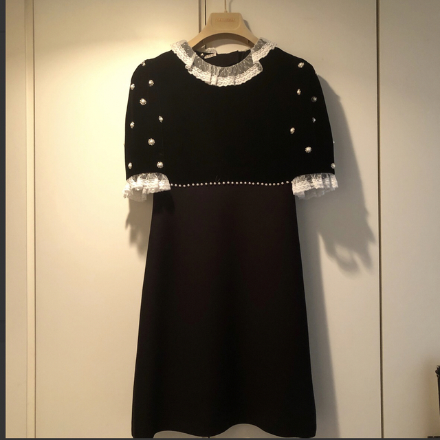 miumiu キャディXベルベット ドレス レディースのワンピース(ミニワンピース)の商品写真