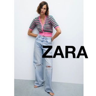 ザラ(ZARA)の【新品】ZARAストライプ柄ニット(ニット/セーター)