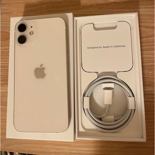 アップル(Apple)の【美品】iPhone12mini 128GB ホワイト 白　(スマートフォン本体)