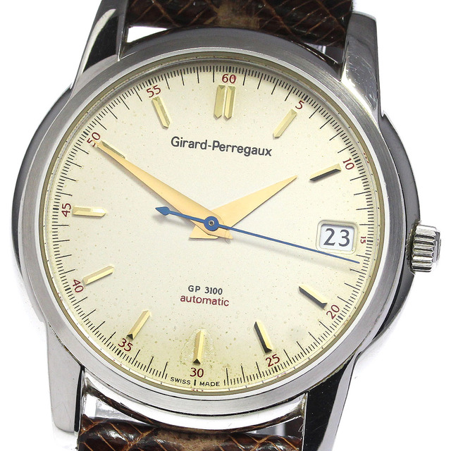 新作揃え GIRARD-PERREGAUX - 【GIRARD-PERREGAUX】ジラール・ペルゴ GP3100 デイト 9043 自動巻き メンズ_731612 腕時計(アナログ)