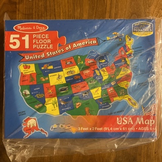 新品未開封★Melissa & Doug アメリカ　51州　地図　パズル　大きい(知育玩具)