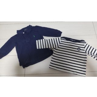 プチバトー(PETIT BATEAU)のラルフローレン ポロシャツ12m80cm& プチバトーカットソー12m74cm(シャツ/カットソー)