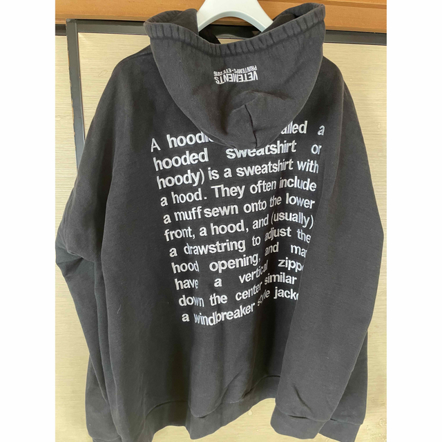 Vetements 辞書パーカーメンズ