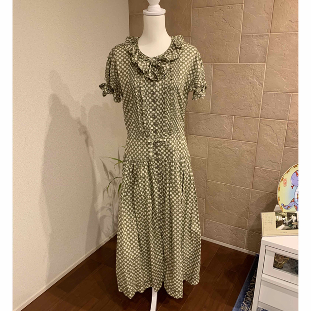 週末限定直輸入♪ ピンクハウス PINK HOUSE ドット柄ロングワンピース