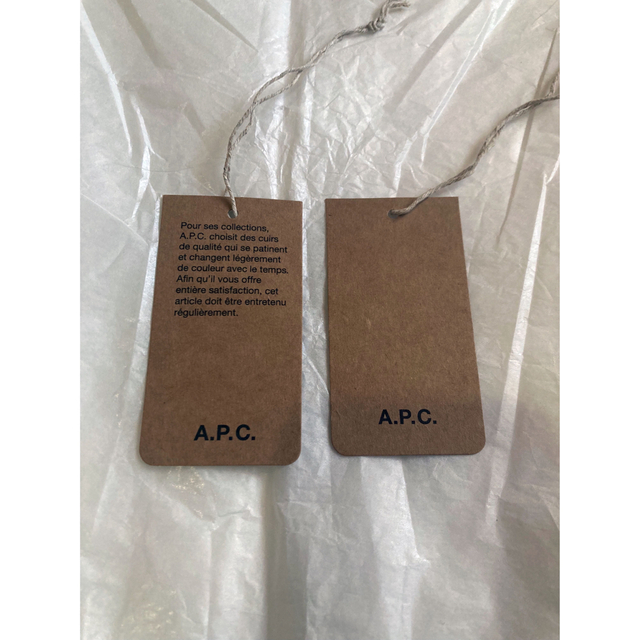 【新品未使用】【A.P.C】カーブレザー二つ折り財布ブラック 8