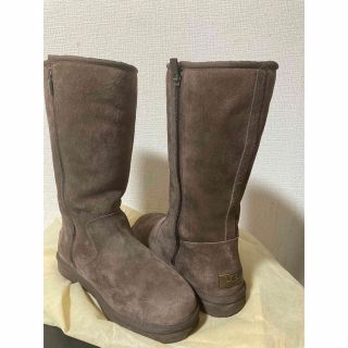 アグオーストラリア(UGG AUSTRALIA)のUgg ロングムートンブーツ　24cm ブラウン　美品(ブーツ)