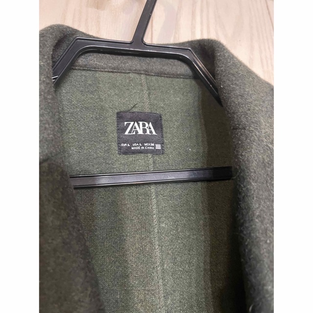 ZARA(ザラ)のZARA ロングコート　カーキー　L レディースのジャケット/アウター(ロングコート)の商品写真