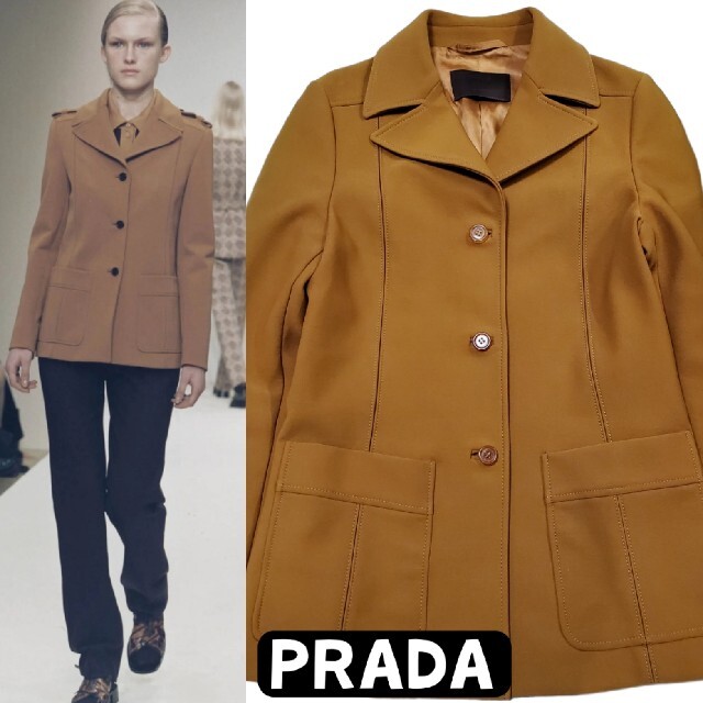 PRADA(プラダ)のプラダ　アーカイブ　✨希少美品✨　PRADA ジャケット　コート　レア レディースのジャケット/アウター(チェスターコート)の商品写真