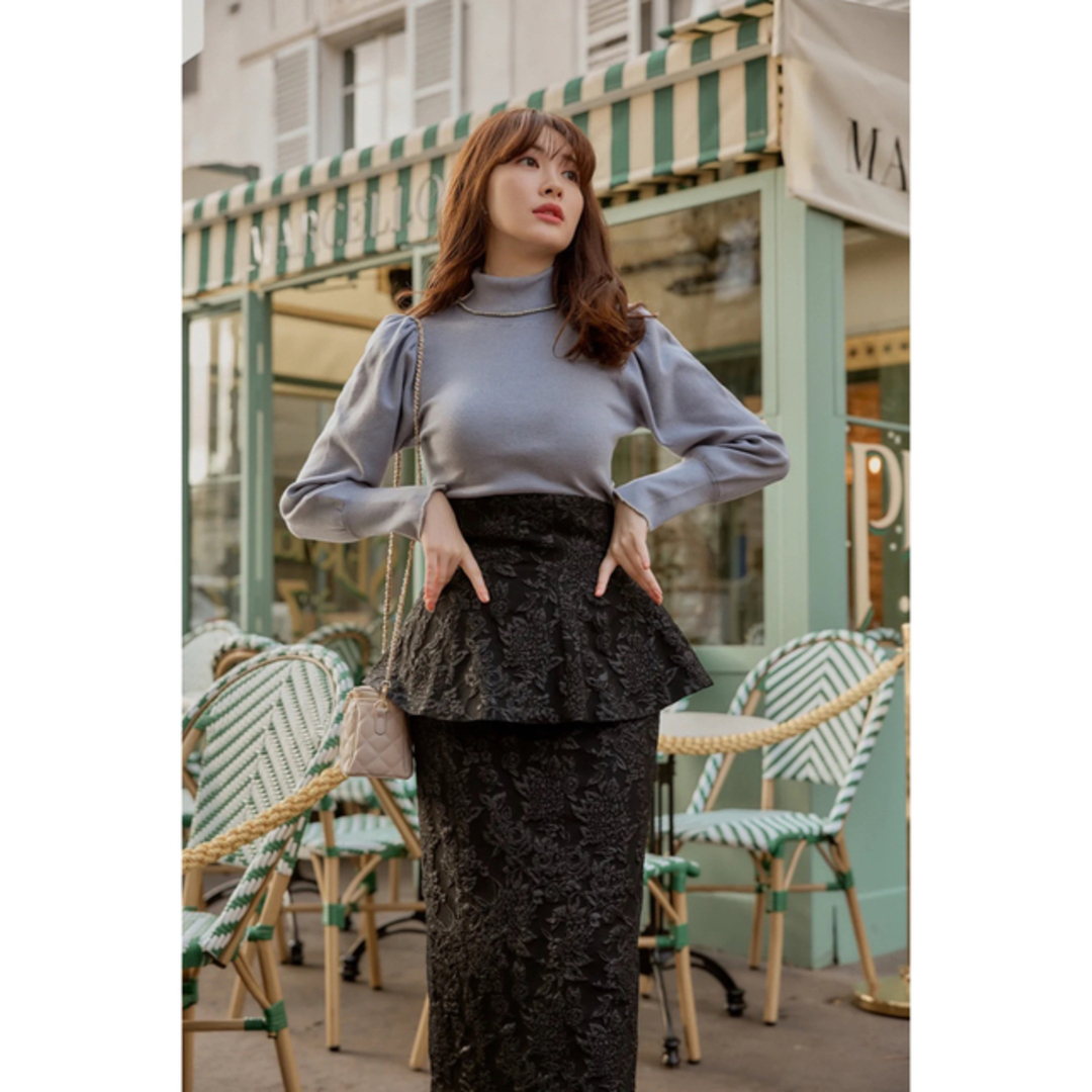 herlipto Floral Jacquard Peplum Skirt S 低価格の shop.shevacatom.co.il