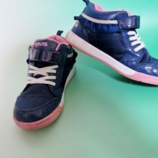 【gravis】ハイカットスニーカー/紺/ALEX.K FRILL*22cm*(スニーカー)