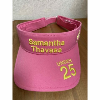 サマンサタバサ(Samantha Thavasa)のサマンサタバサ トーナメント 限定  ピンク　サンバイザー 新品(ウエア)