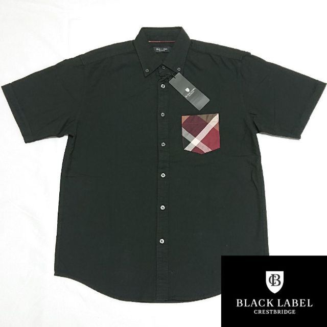 BLACK LABEL CRESTBRIDGE - 【新品タグ付き】ブラックレーベルクレストブリッジ ポケットチェック半袖シャツ M