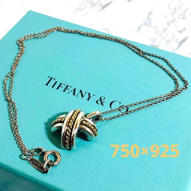 Tiffany ゴールド750 シルバー925 ネックレス