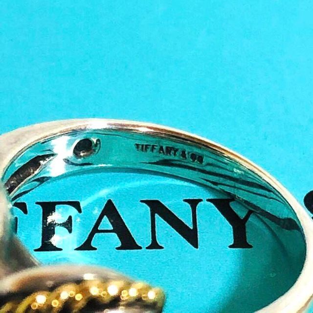 Tiffany ゴールド750 シルバー925 リング サイズ7.5