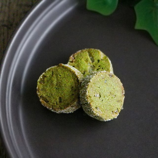 手作りクッキー 18枚 抹茶 ほうじ茶 レモンピール マイヤー 手作りお菓子 食品/飲料/酒の食品(菓子/デザート)の商品写真