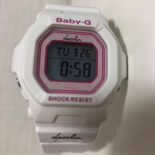 ベビージー(Baby-G)のdazzlin×Baby-G 3286#ホワイト×ピンク#G-SHOCK#時計(腕時計)