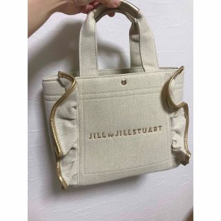 ジルバイジルスチュアート(JILL by JILLSTUART)のジルバイジルスチュアート  フリルトート　ラメゴールド(トートバッグ)