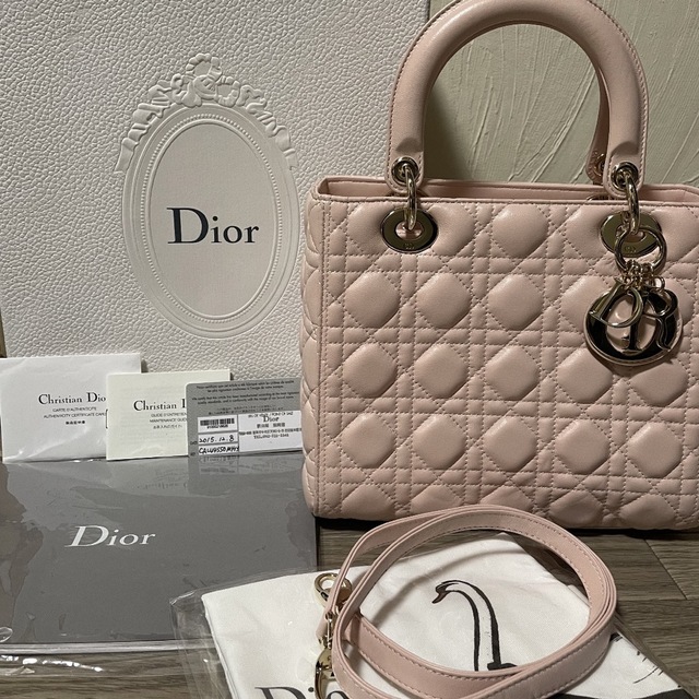 Christian Dior - 美品 クリスチャンディオール レディディオール ピンク　ゴールド