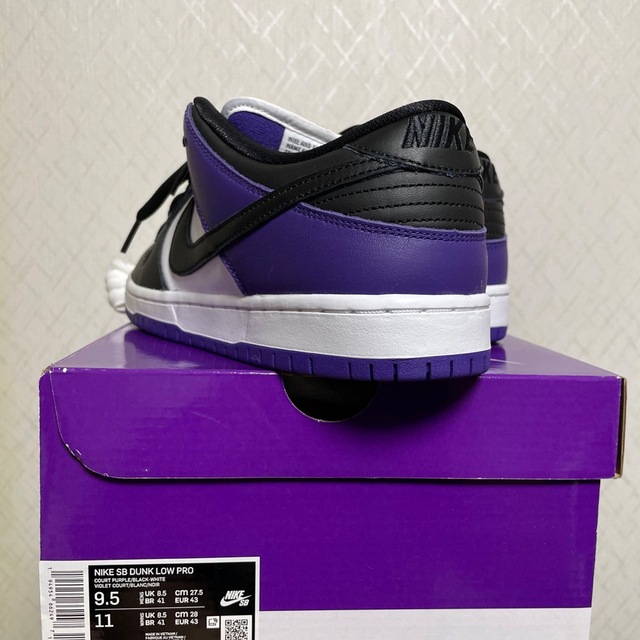 NIKE(ナイキ)のNIKE SB DUNK LOW "COURT PURPLE" US9.5 メンズの靴/シューズ(スニーカー)の商品写真