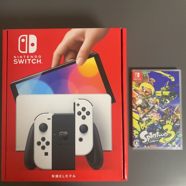 NintendoSwitch 有機EL JCホワイト スプラトゥーン3他-