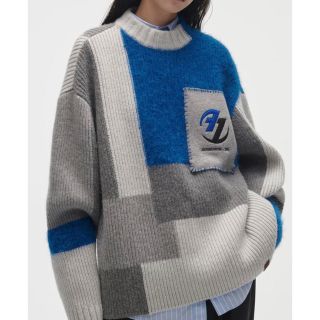 ザラ(ZARA)のZARA×ADERERROR第二弾コラボ パッチワーク　オーバーサイズセーター(ニット/セーター)