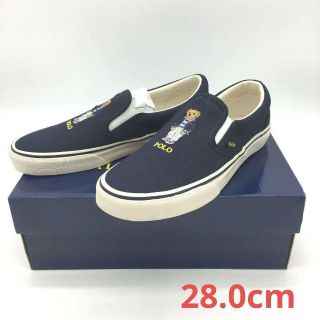 ポロラルフローレン(POLO RALPH LAUREN)の[RALPH LAUREN] ポロベア スリッポン ネイビー(28.0cm)(デッキシューズ)