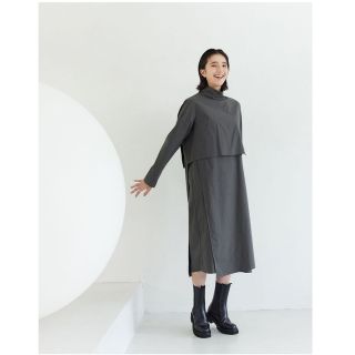 「【MARW UNITED ARROWS】アシンメトリーワンピース（黒