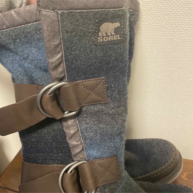 SOREL(ソレル)の【超レア・長期保管品・未使用】SORELソレル チパコブランケットブーツ ブルー レディースの靴/シューズ(ブーツ)の商品写真