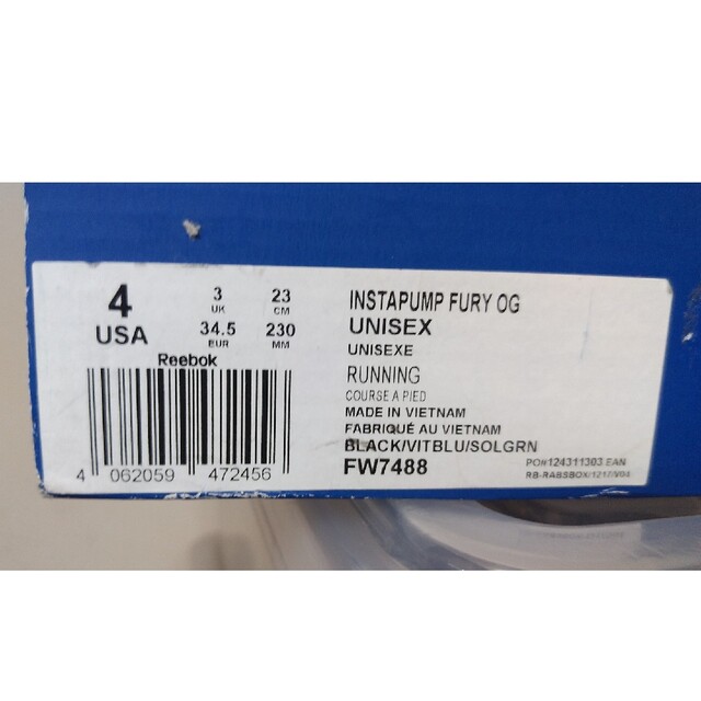 Reebok(リーボック)の送料込 新品 タグ 箱 付 リーボック インスタ ポンプ フューリー OG 23 レディースの靴/シューズ(スニーカー)の商品写真