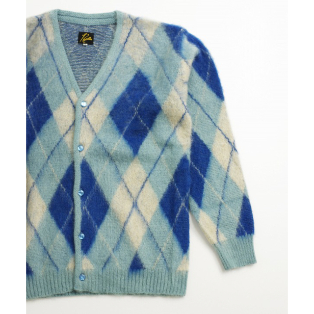 Needles(ニードルス)のNeedles Mohair Cardigan-Argyle-Lt.Blue M メンズのトップス(カーディガン)の商品写真