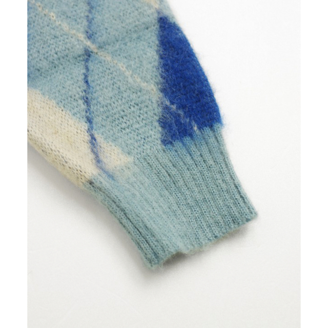 Needles(ニードルス)のNeedles Mohair Cardigan-Argyle-Lt.Blue M メンズのトップス(カーディガン)の商品写真