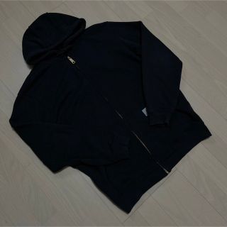 カーハート(carhartt)のカーハート　メキシコ製　ワンポイント　厚手フルジップパーカー　ブラック　M(パーカー)