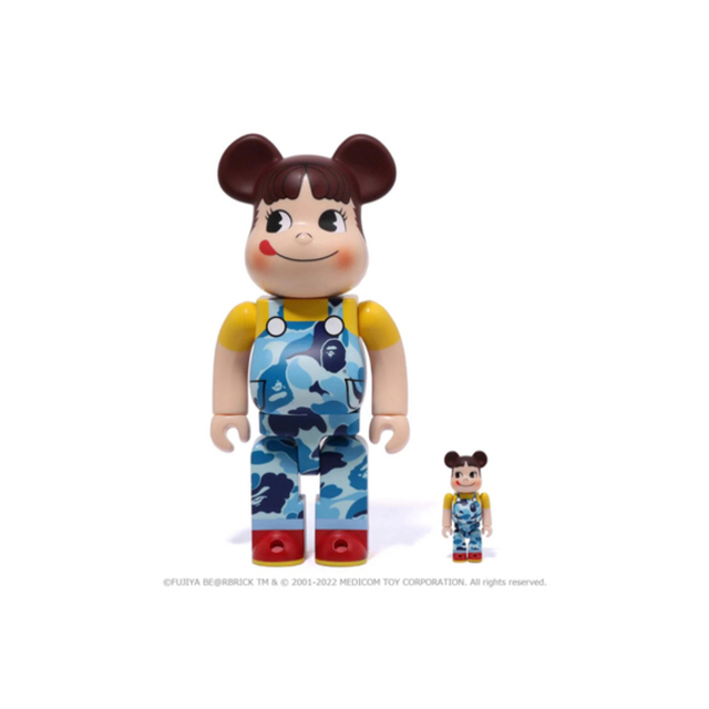 BE@RBRICK BAPE ペコちゃん 100％ & 400％ ブルー