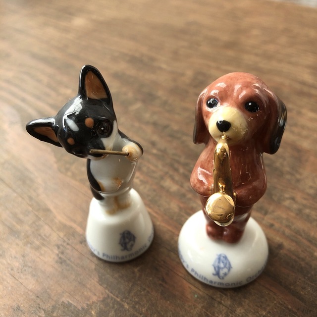 セトクラフト 小犬のオーケストラ 陶器の置物 - キャラクターグッズ