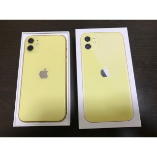 アイフォーン(iPhone)のiPhone11  64G  本体＋箱（付属品）　イエロー(スマートフォン本体)