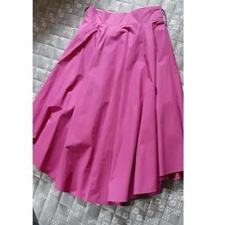 ピンク裾ドレープスカート(ロングスカート)