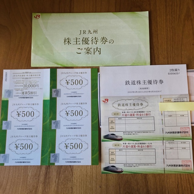 JR九州　株主優待　2枚 チケットの優待券/割引券(その他)の商品写真