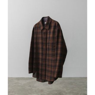 シュタイン(stein)のLIDNM 新品･タグ付き WOOL CHECK NAVAL SHIRT(シャツ)