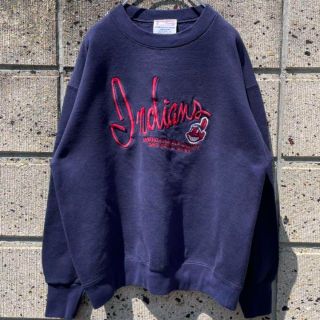 USA製 90s CLE.インディアンス オール刺繍 古着 スウェットの通販 by