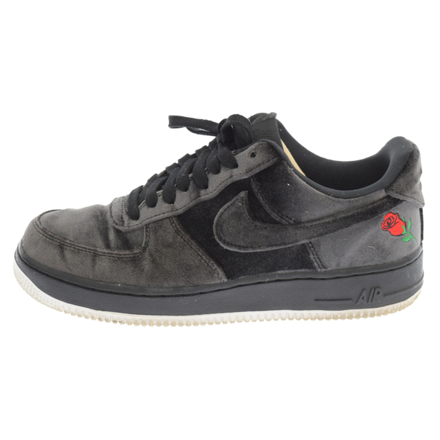 10センチ甲NIKE ナイキ AIR FORCE 1 '07 QS エアフォース1 '07 クイックストライク VELVET ROSE ベルベット ローズ ローカットスニーカー ブラック AH8462-003 US7.5/25.5cm