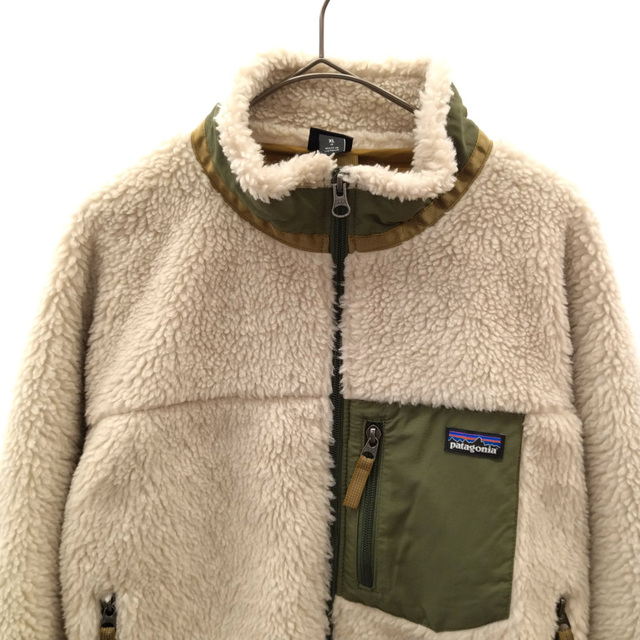 patagonia(パタゴニア)のPATAGONIA パタゴニア CLASSIC RETRO Pile Fleece Jacket クラシックレトロパイルフリースジャケット ベージュ/グリーン XL RN51884 メンズのジャケット/アウター(フライトジャケット)の商品写真