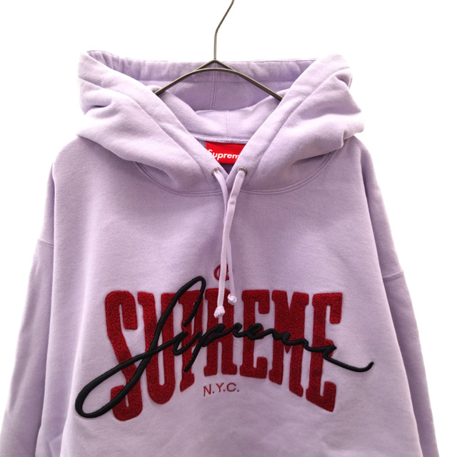 SUPREME シュプリーム 22SS embroidered chenille hooded Sweatshirt エンブロイダード シェニール フーデッド スウェット パーカー ピンク 2