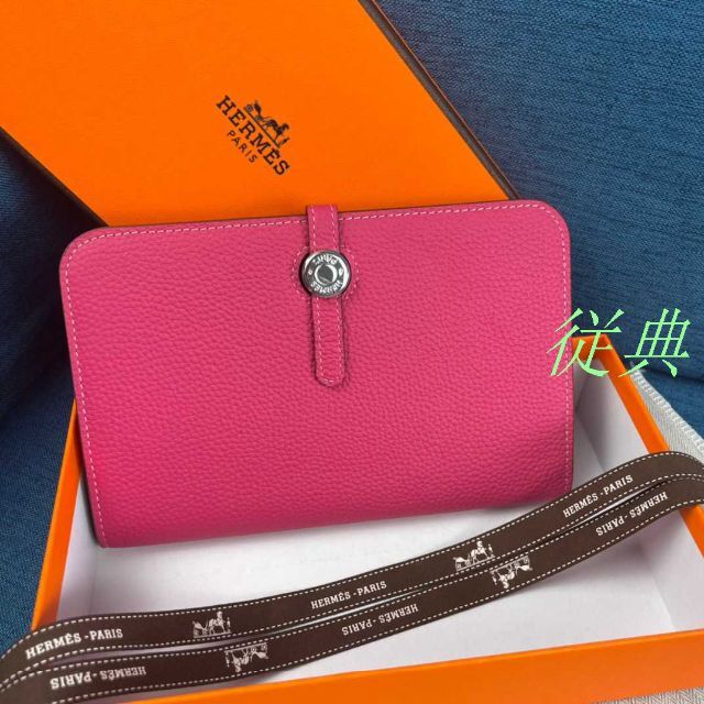 127 HERMES エルメス ドゴンGM 二つ折り財布 刻印⬜︎Q ppmsd.net