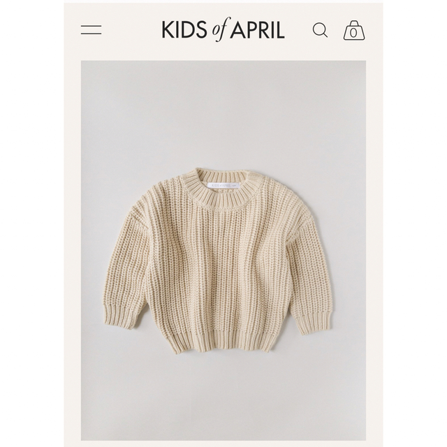 kids of april チャンキーセーター　チャンキーニット