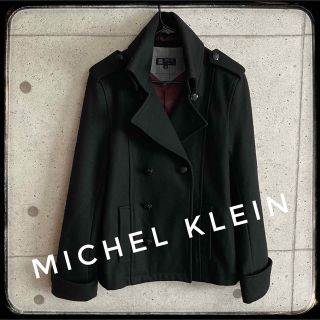 ミッシェルクラン(MICHEL KLEIN)の【超美品】MICHEL KLEIN(ミッシェルクラン)★ピーコート★黒M★(ピーコート)