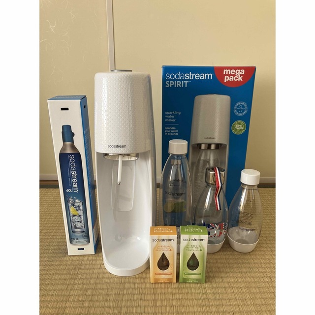 ソーダストリーム アウトレット Spirit白 スターターキット シリンダー2本sodastream