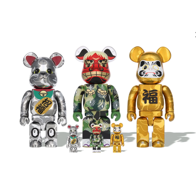 人気新品 - APE BATHING A BE@RBRICK 400% & 100% 獅子舞 達磨 招き猫