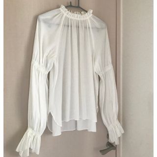 ダブルスタンダードクロージング(DOUBLE STANDARD CLOTHING)のダブルスタンダードクロージング　トップス  ホワイト　36 美品(シャツ/ブラウス(長袖/七分))