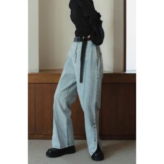 新品【Knuth Marf】slit belt slacks denim デニム(デニム/ジーンズ)