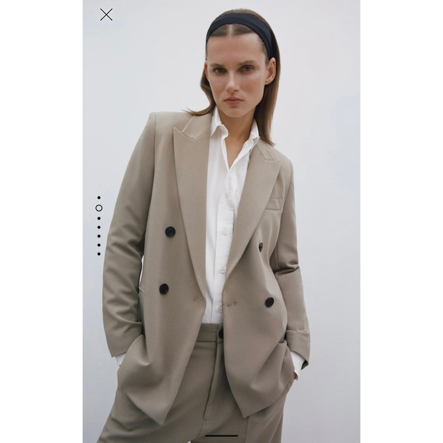 ZARA ザラ 2023SS 完売品 テクスチャーダブルブレストブレザー